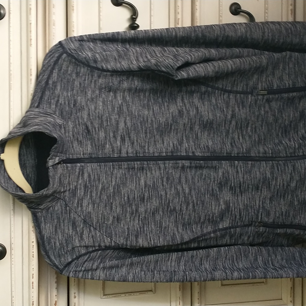 EUC Victoria's Sport Jacket, L, Dk Navy/Grey, Full Zip, Mesh Back, Thumb Holes - Picture 6 of 12